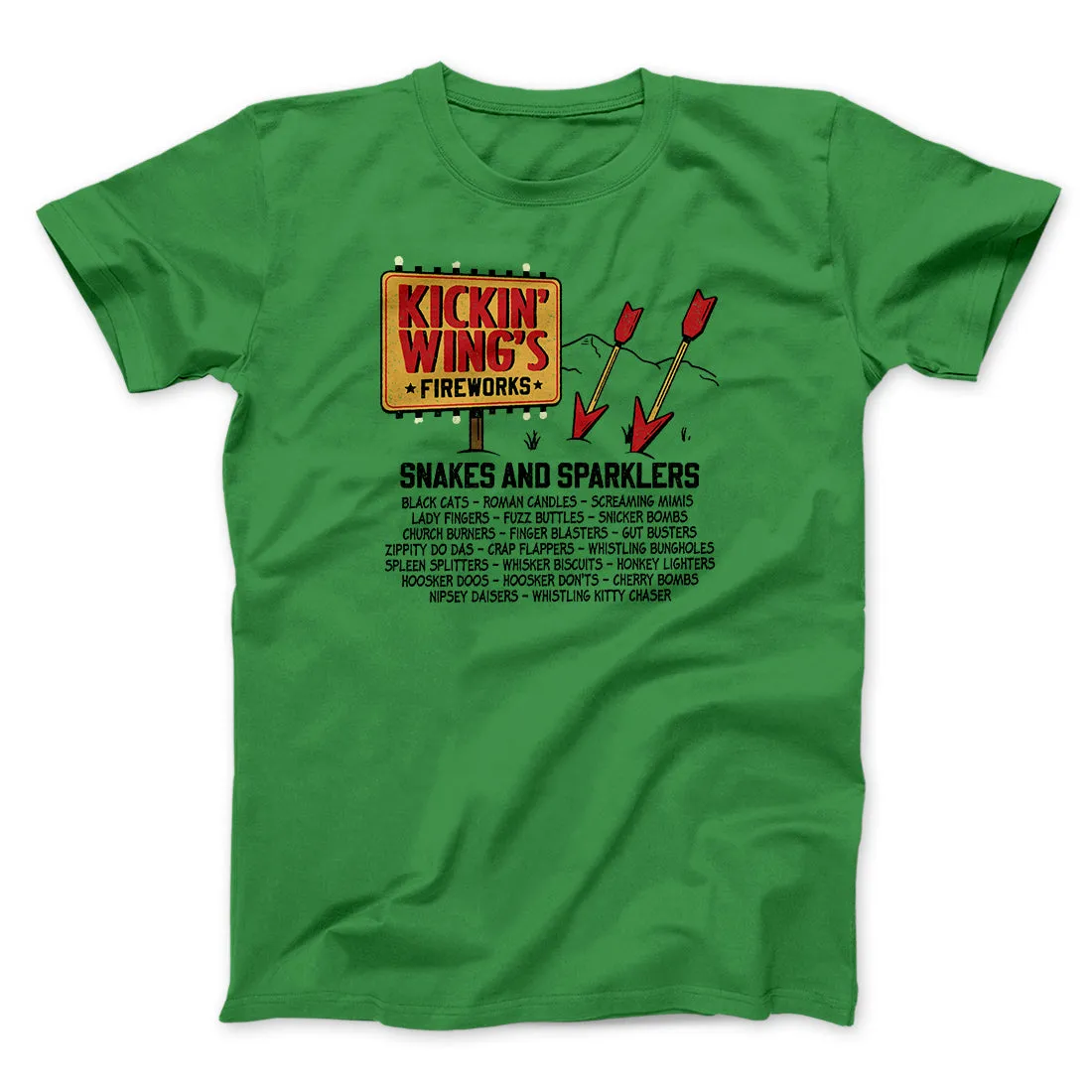 Kickin' Wing's Fireworks Funny Movie Men/Unisex T-Shirt