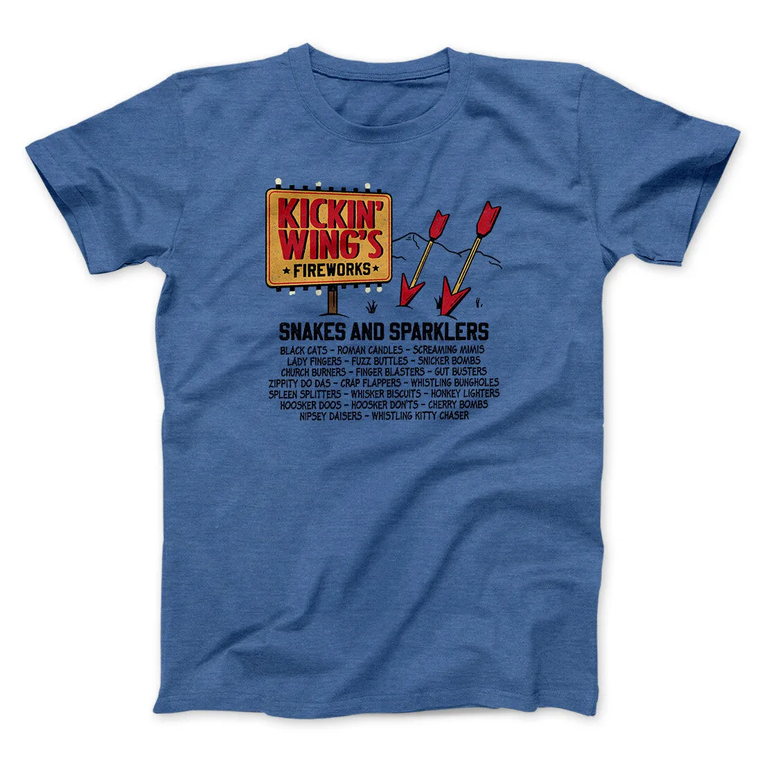 Kickin' Wing's Fireworks Funny Movie Men/Unisex T-Shirt