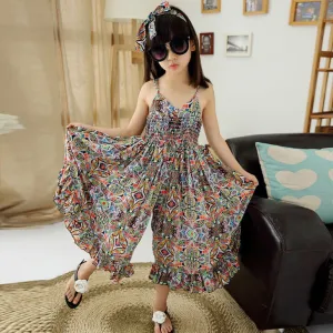 Kids Dresses For Girls Fashion Girls Dresses Summer Floral Bohemian Girl Dress Princess Novelty Kids Clothes Girls Clothes