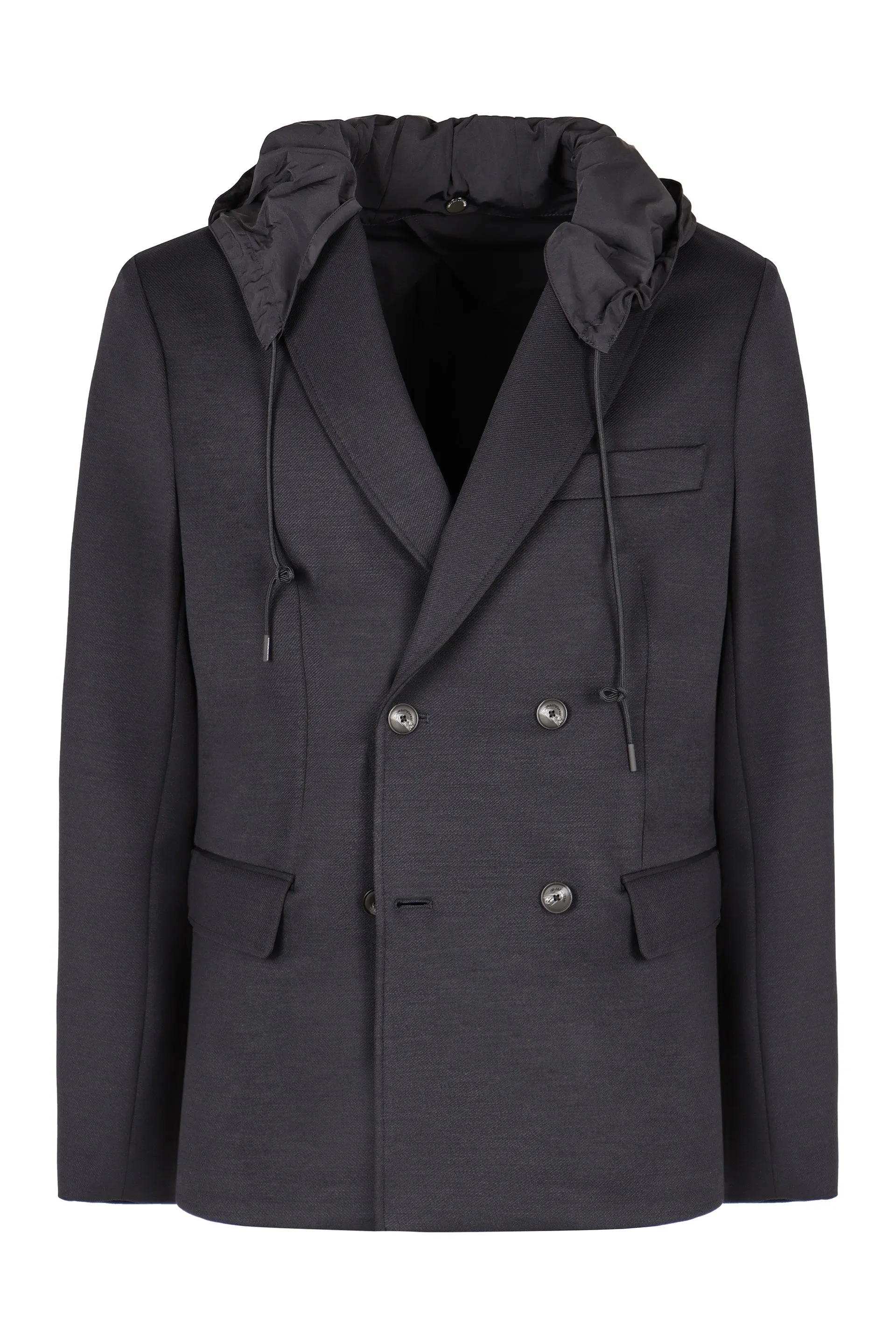 Knitted double-breasted blazer