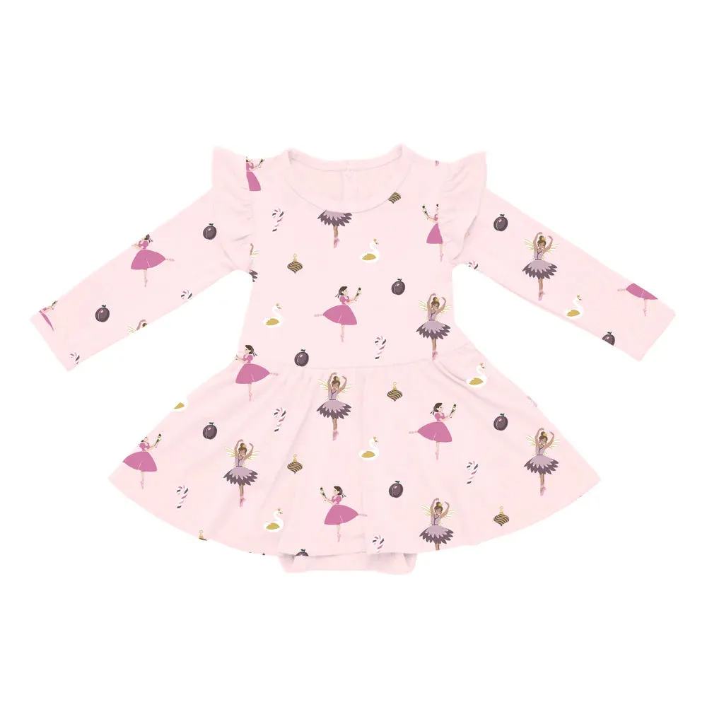 Kyte Baby Long Sleeve Twirl Bodysuit - Sugar Plum