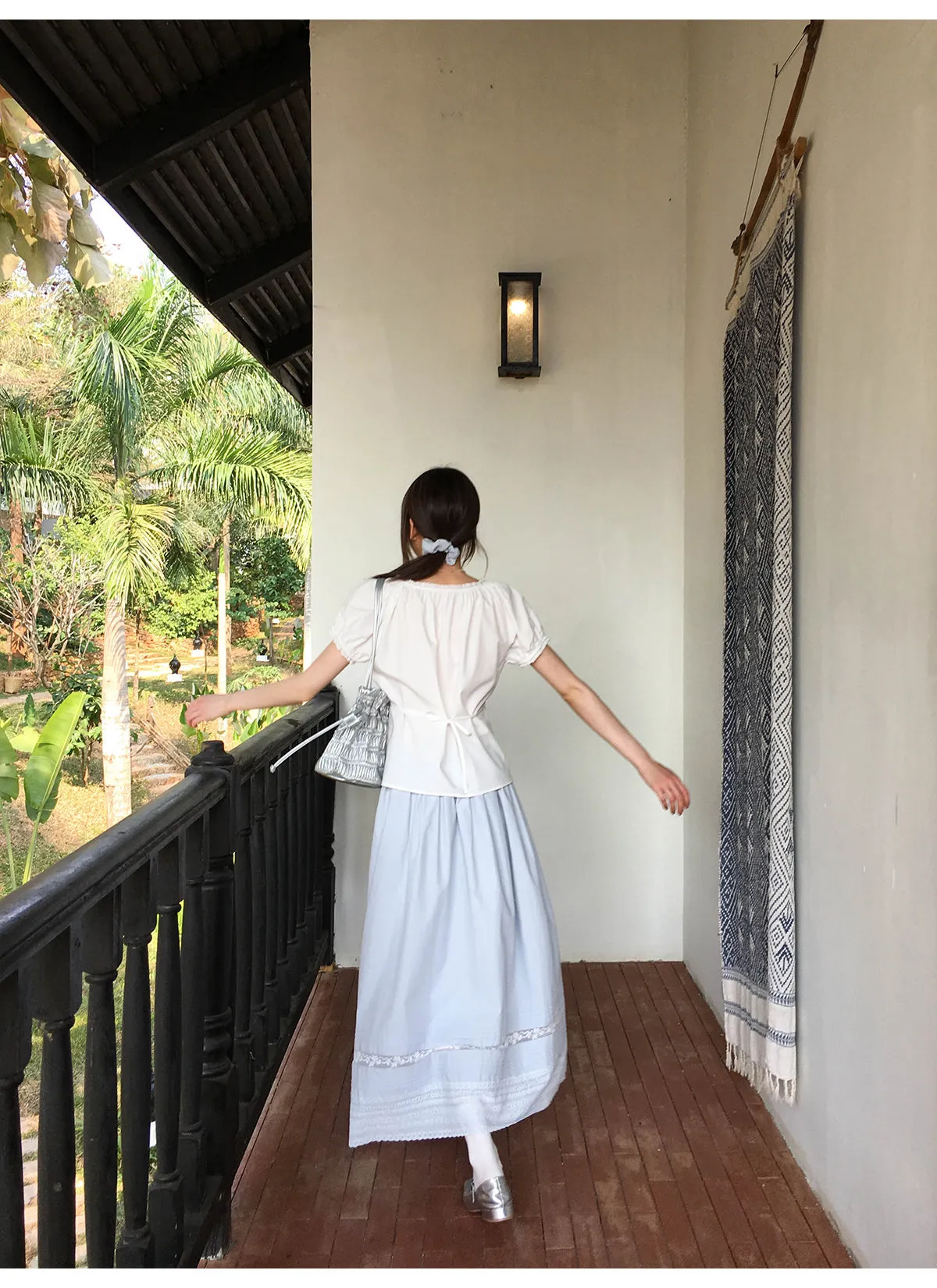Lace A-line skirt