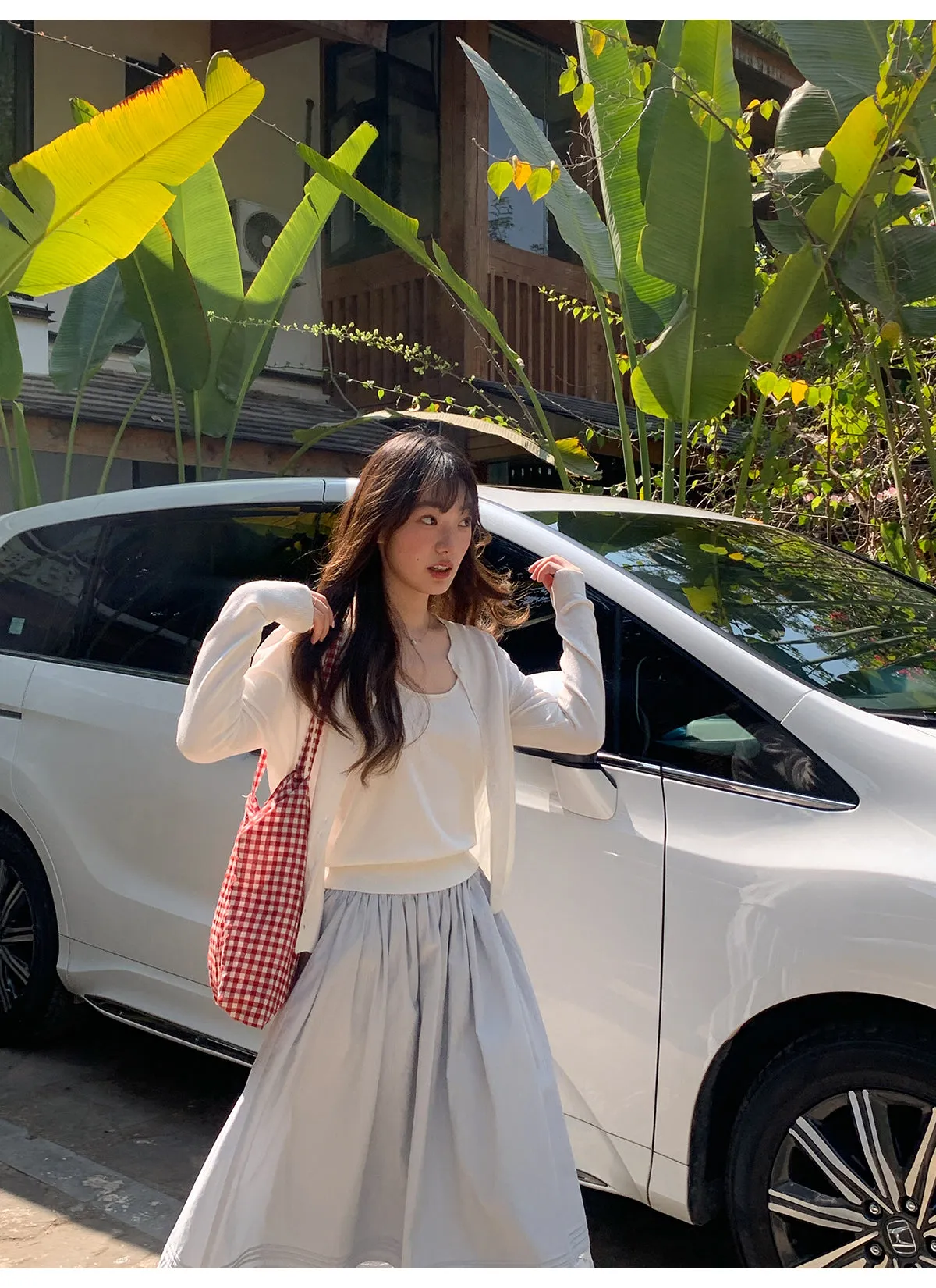 Lace A-line skirt
