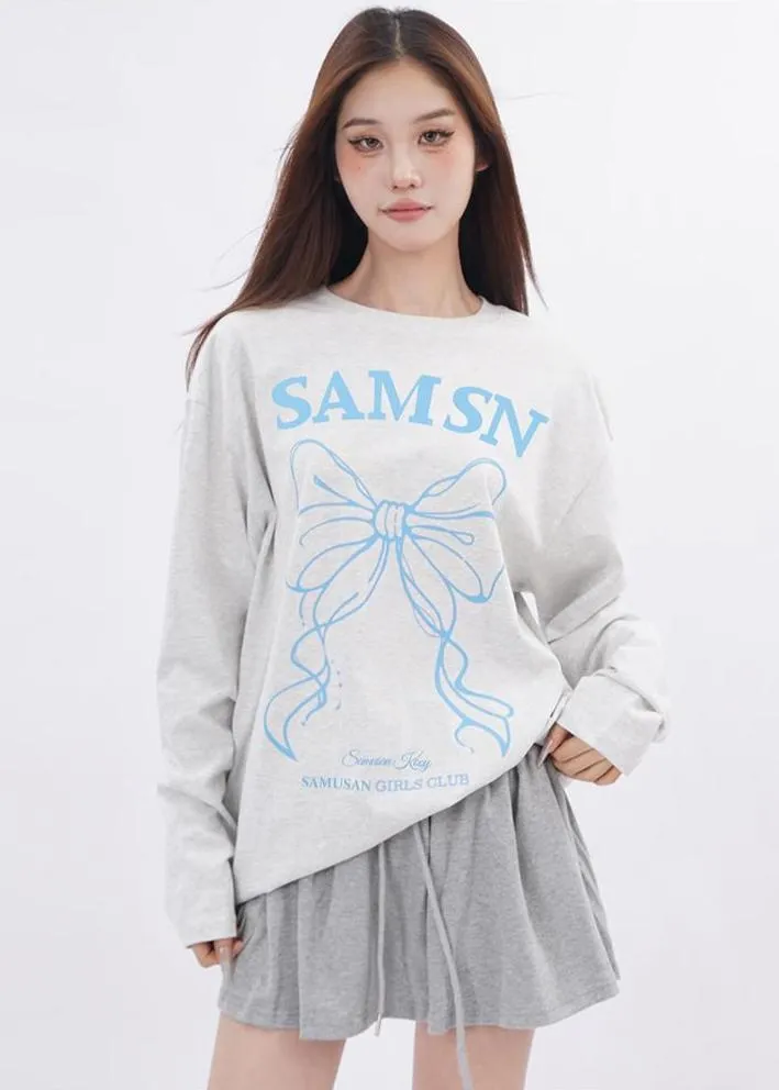 Lace patchwork drawstring Skirt and Sweater