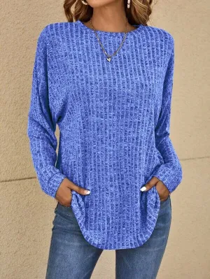 Ladies' long sleeve T-shirt | Loose-fit basic tee
