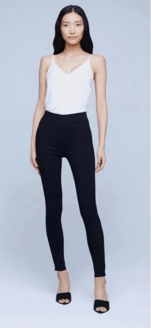L’AGENCE Women's Rochelle High Rise Pull-On Slim Fit Jeans - Black, Size Medium