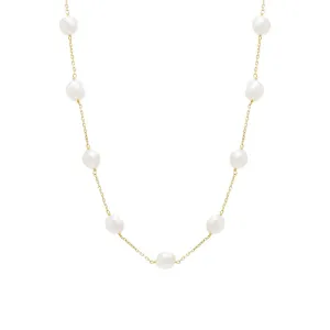 Large Pearl Chain Necklace