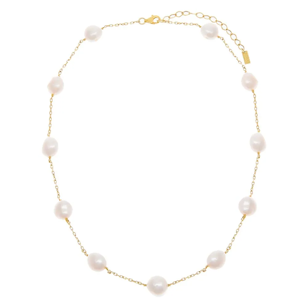 Large Pearl Chain Necklace