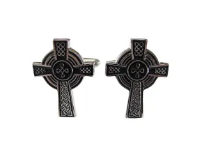 Large Textured Cross Cufflinks