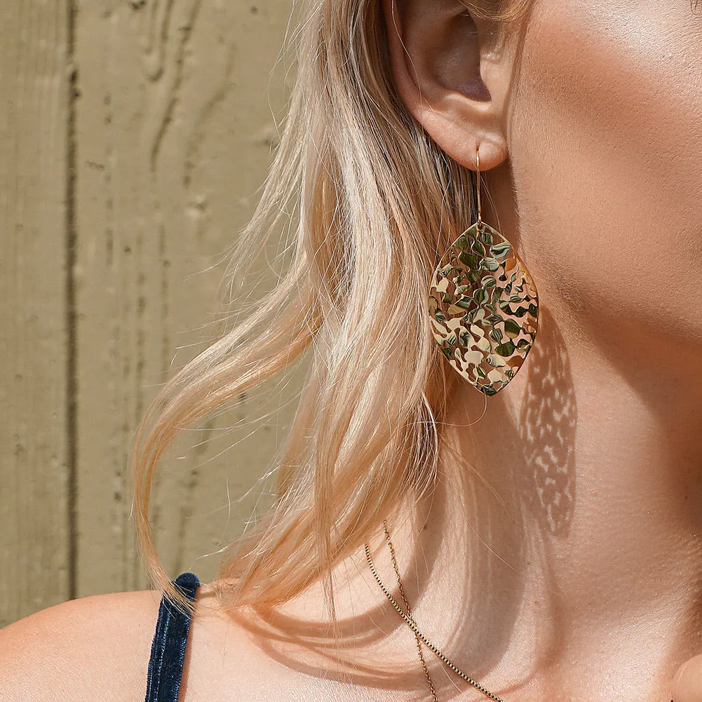Leaf Dangle Drop Earrings