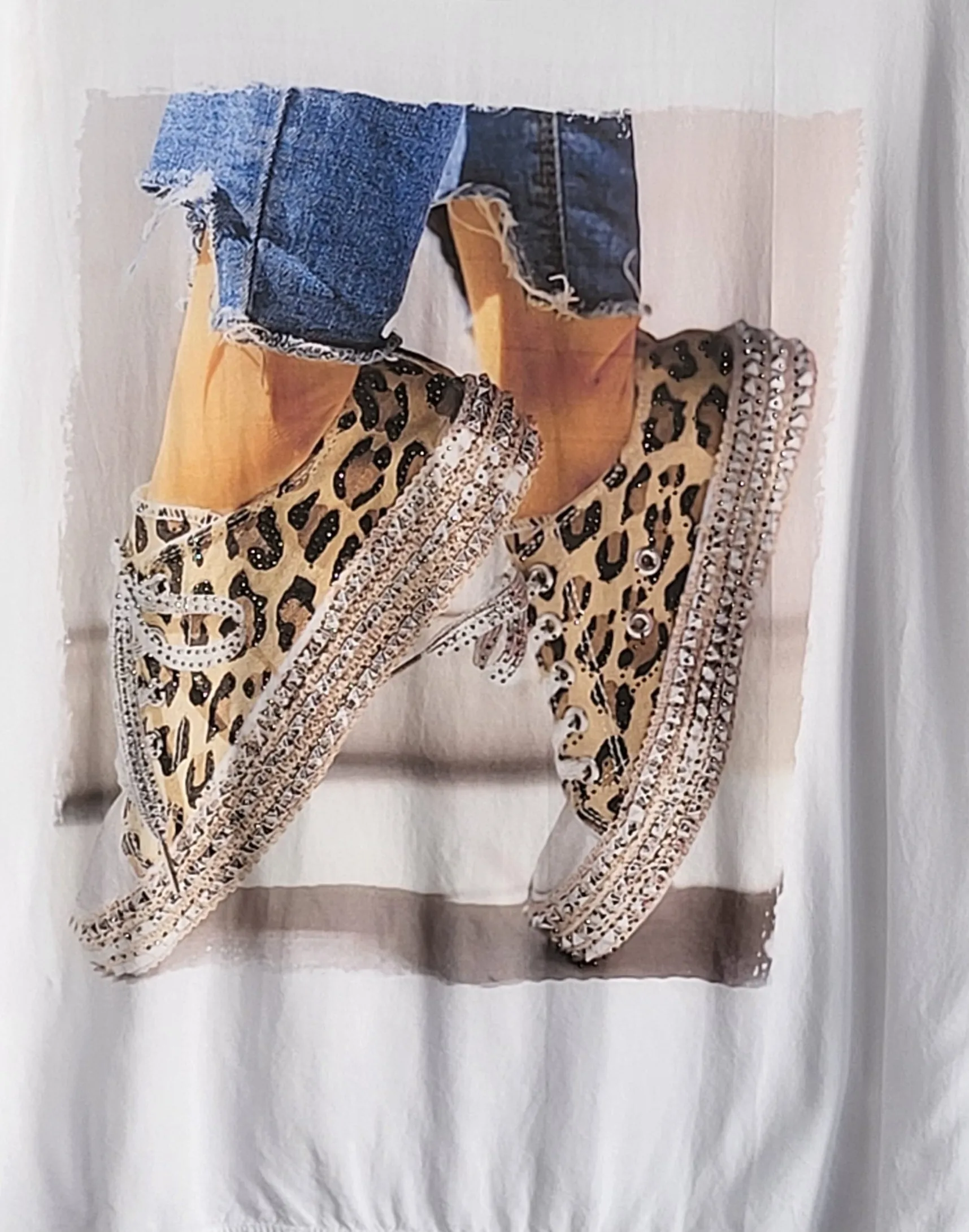 Leopard Print Sneaker Graphic Tee