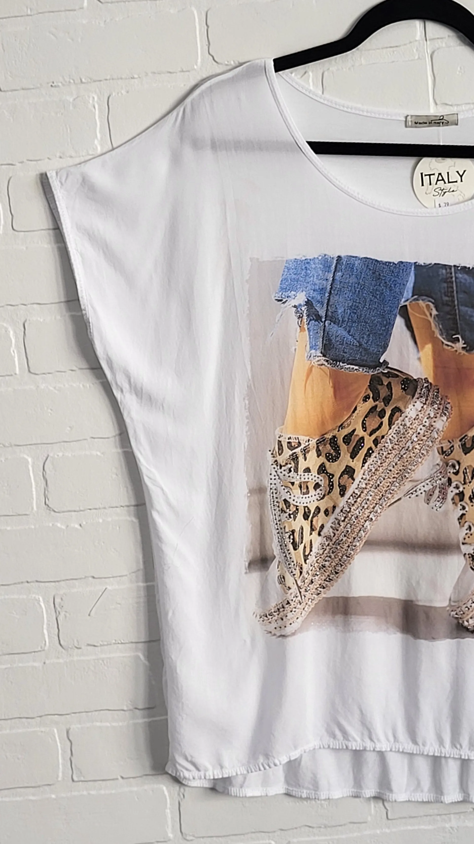 Leopard Print Sneaker Graphic Tee