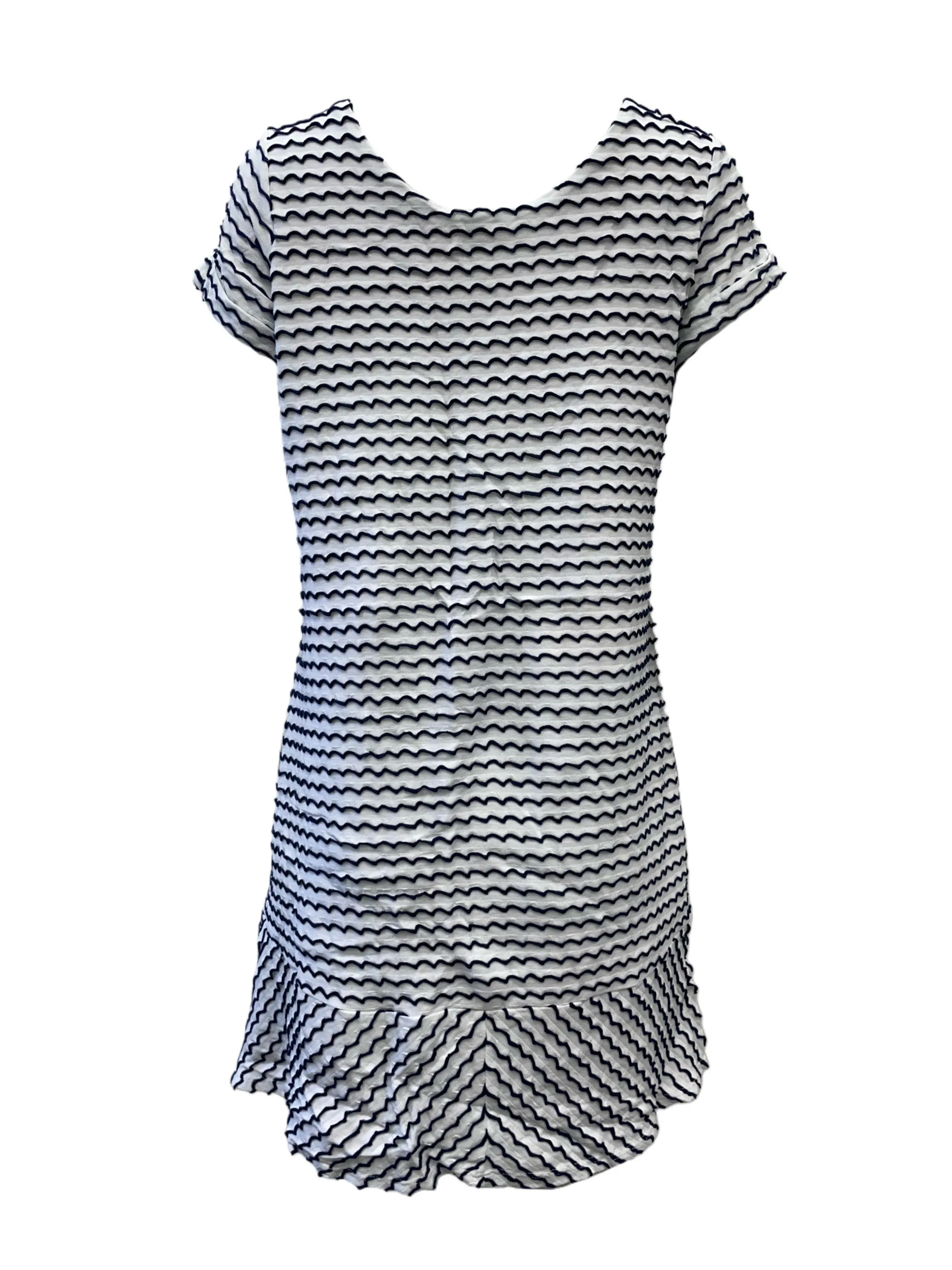 Leota Women's White Sea Voyager Streight Mini Cotton Dress #2100 Large NWT