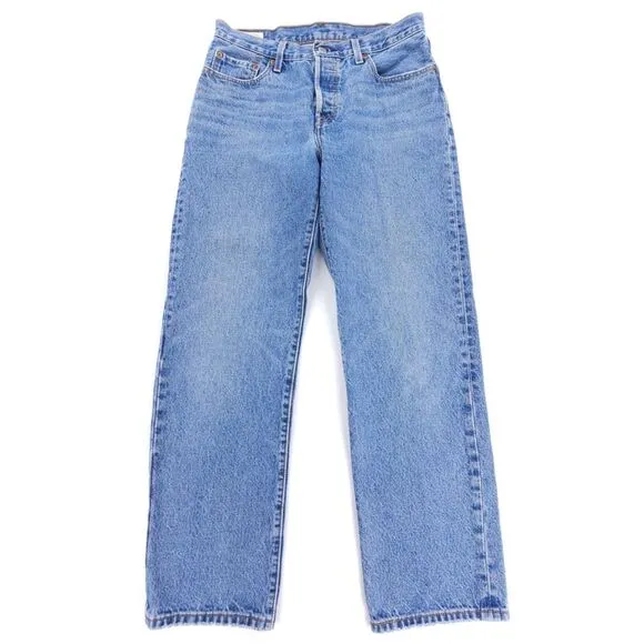 LEVIS Premium 501 ‘90s Western Loose Straight Low Slung Jeans Mad Love 27x30 Y2k