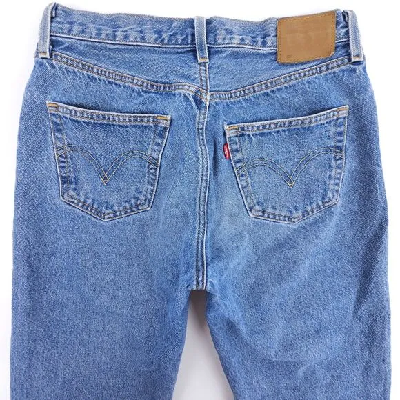 LEVIS Premium 501 ‘90s Western Loose Straight Low Slung Jeans Mad Love 27x30 Y2k