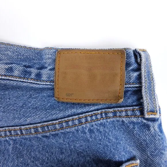 LEVIS Premium 501 ‘90s Western Loose Straight Low Slung Jeans Mad Love 27x30 Y2k