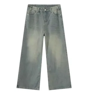Light Blue Desert Wash Baggy Jeans