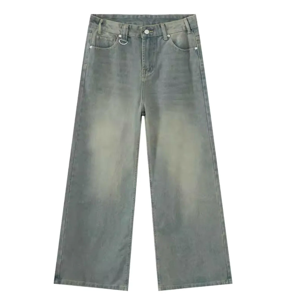 Light Blue Desert Wash Baggy Jeans