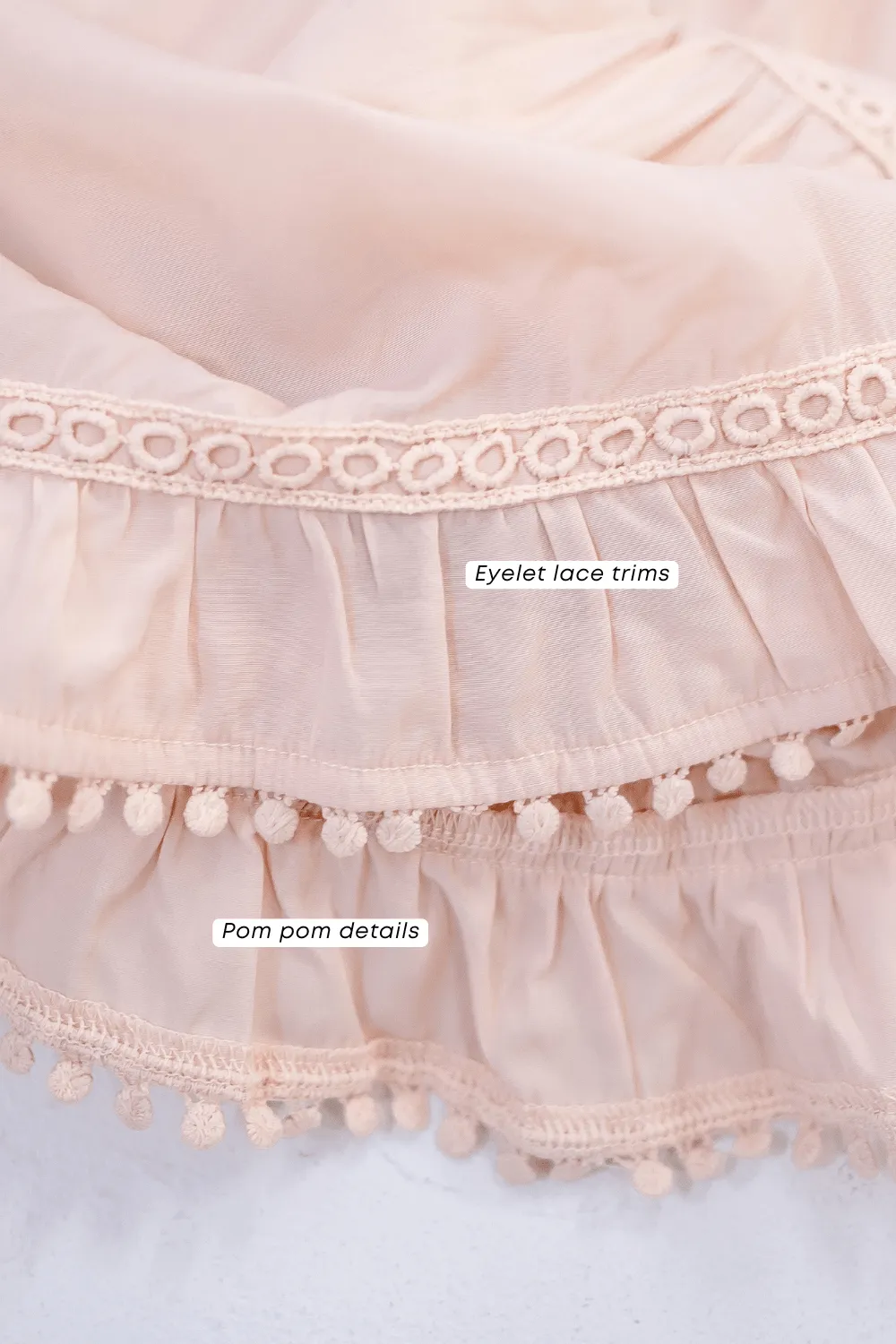 LINDSAY BANDED MAXI SKIRT IN PINK BEIGE