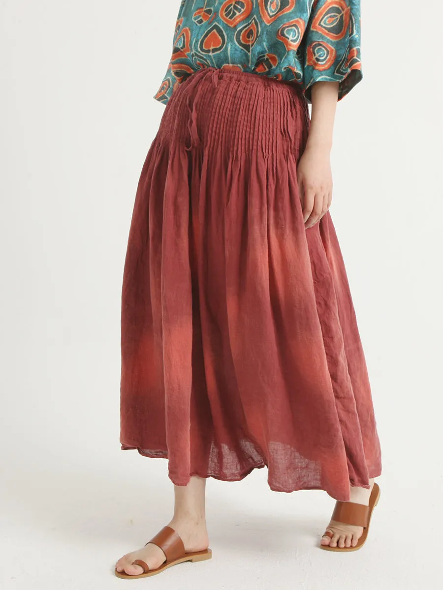 Linen Casual Women Summer Loose Skirt