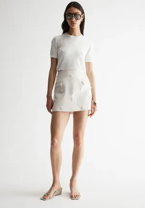 LINNA Mini Skirt | NATURAL