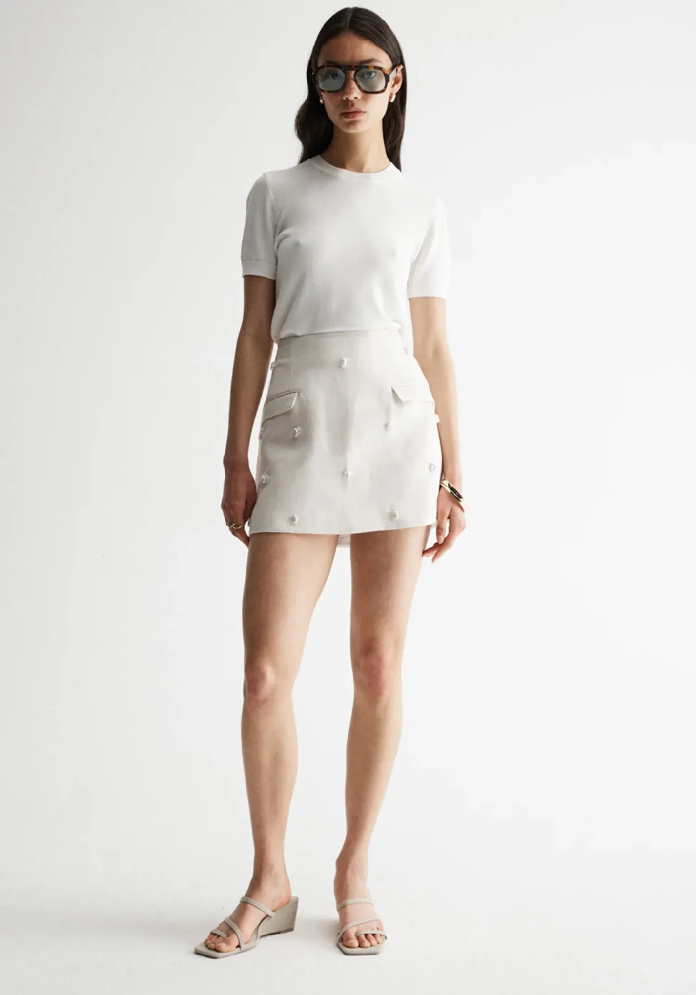 LINNA Mini Skirt | NATURAL