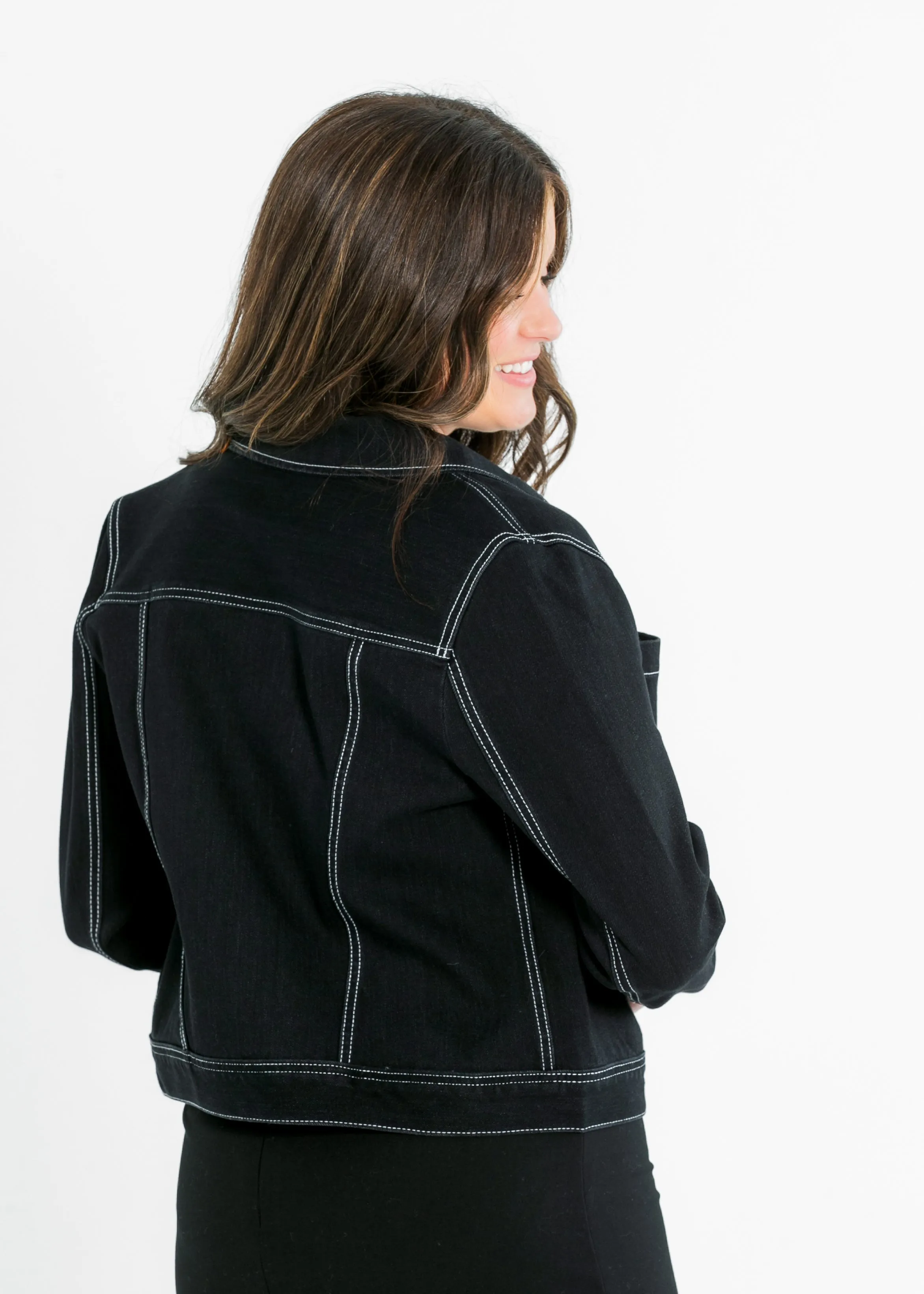 Liverpool® Utility Trucker Contrast Stitch Denim Jacket