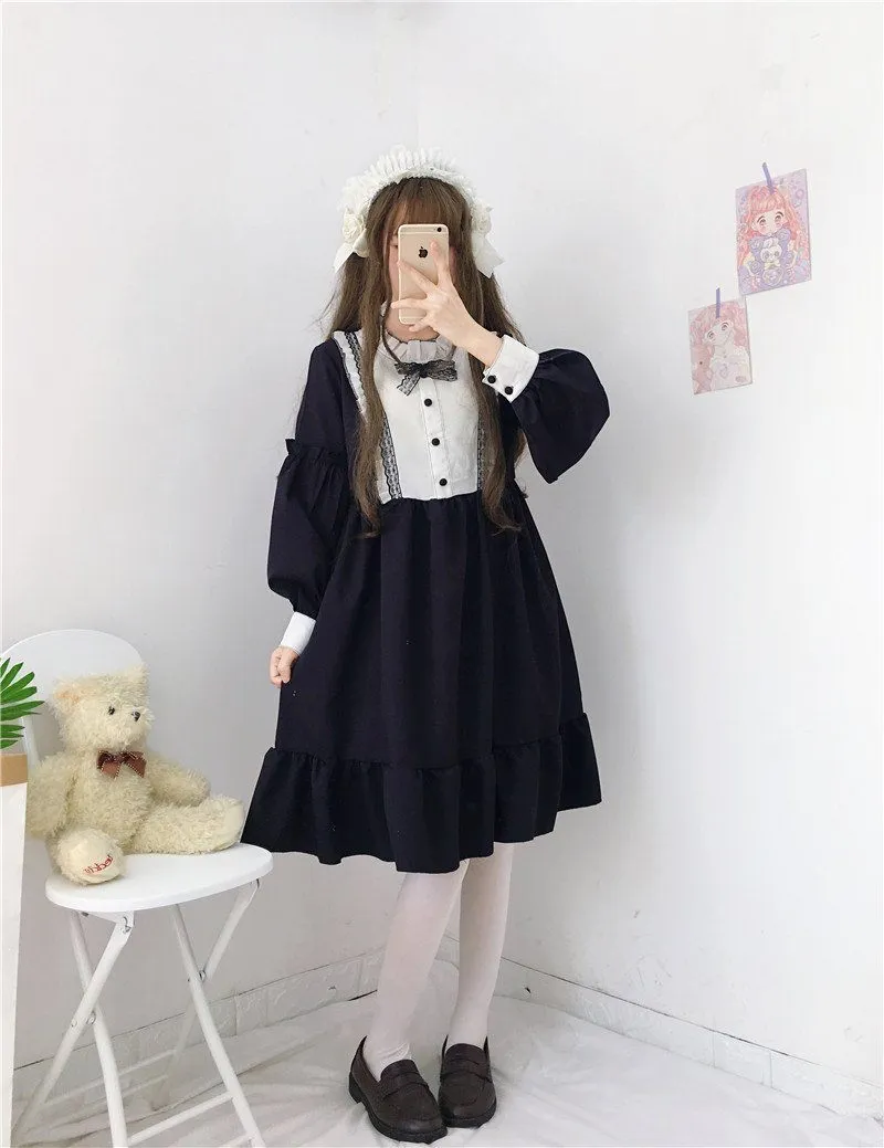 Lolita Ruffle Lace Loose Sleeve Dress SD00386