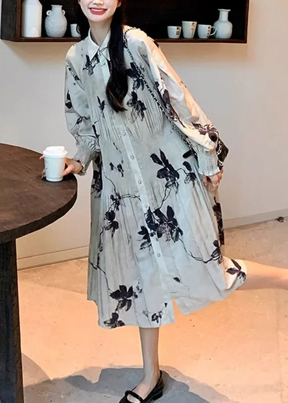 Long Dresses Lantern Sleeve