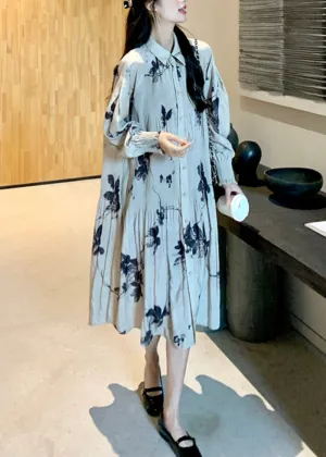 Long Dresses Lantern Sleeve