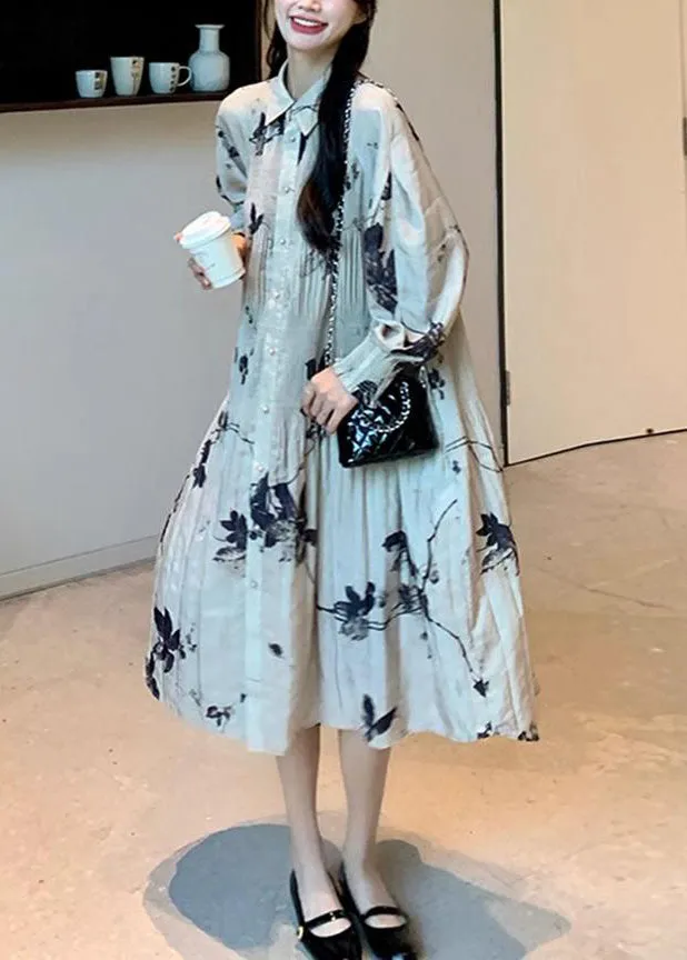 Long Dresses Lantern Sleeve