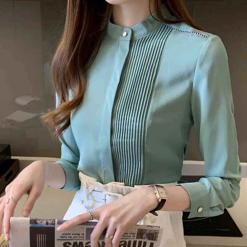 Long Sleeve Office Blouse