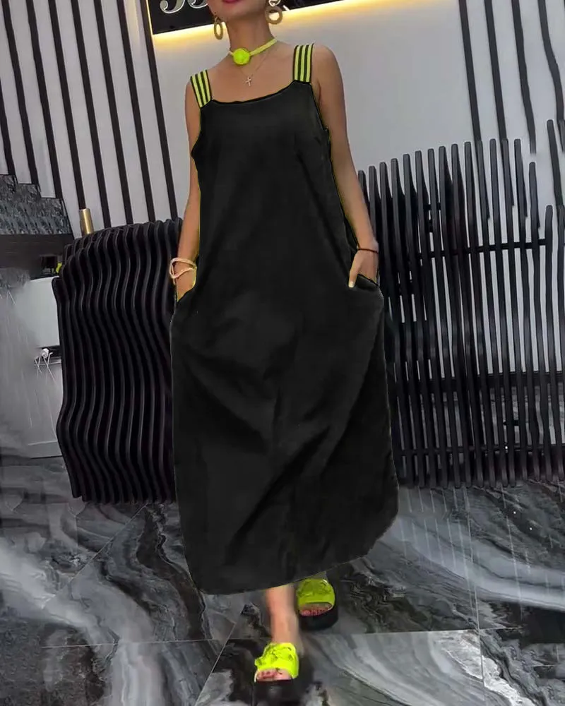 Loose Separate Straps Dress