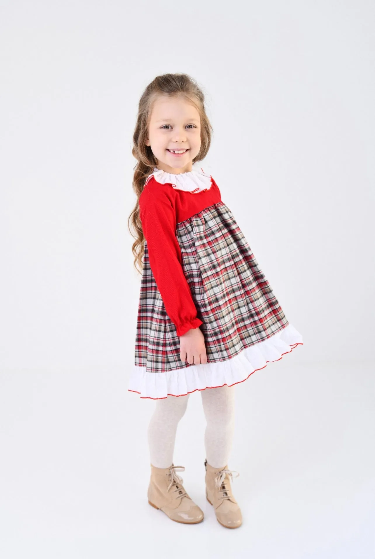 Lor Miral Red Check Dress