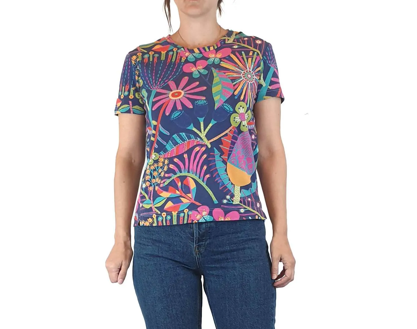 Lordie Dordie colourful print tee shirt size S