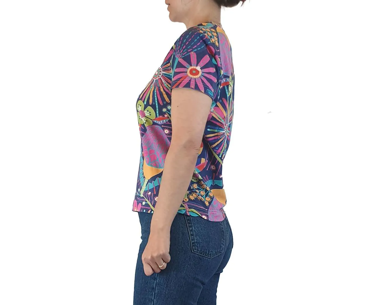 Lordie Dordie colourful print tee shirt size S