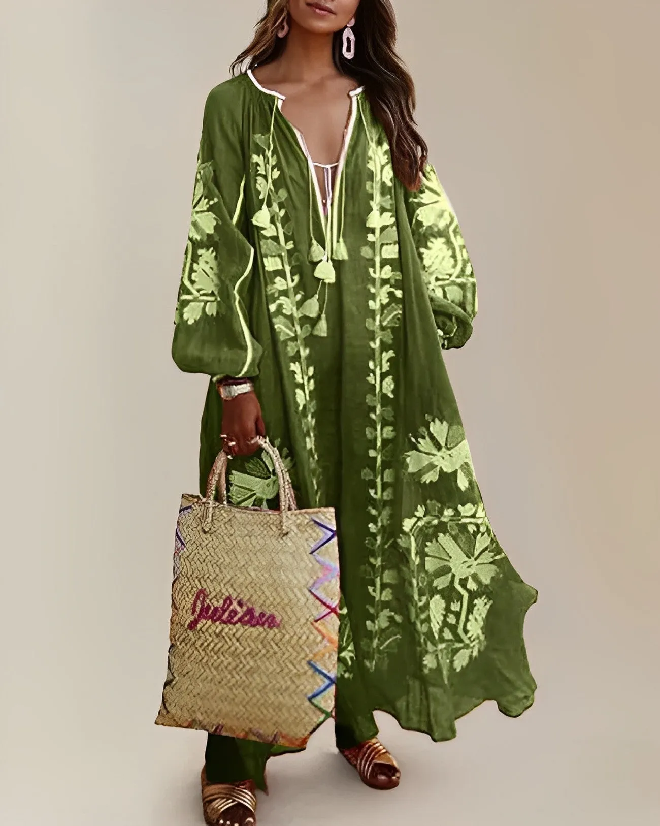 Lovia - Loose retro boho dress