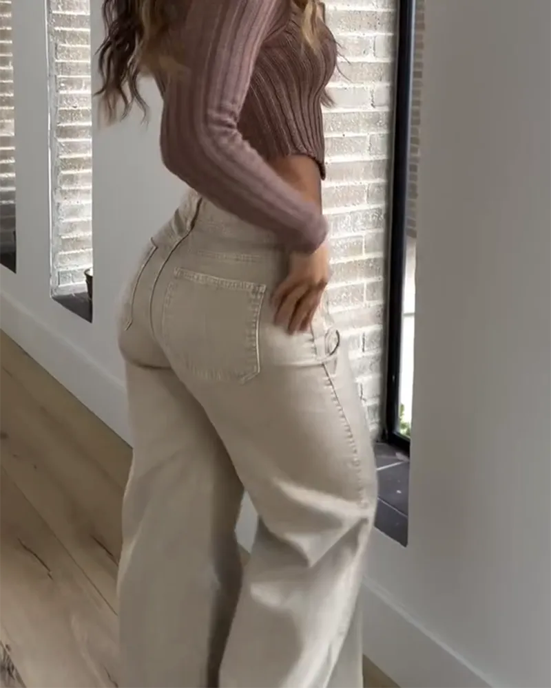 Low-Rise Straight Jeans (Pre-Sale)