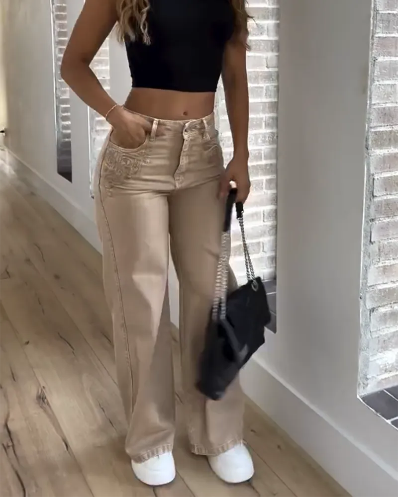 Low-Rise Straight Jeans (Pre-Sale)