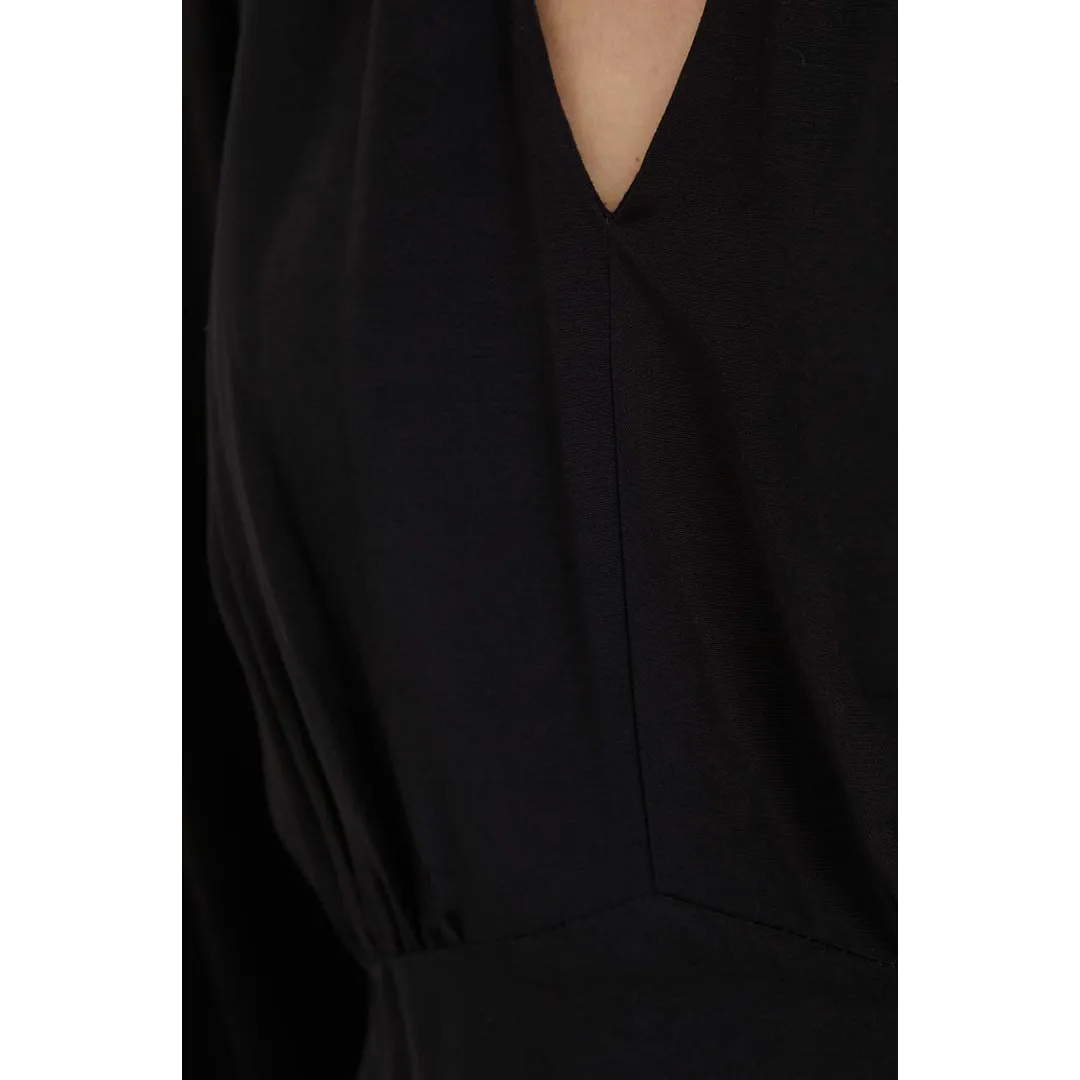 Luid Solid Short V-Neck Dress