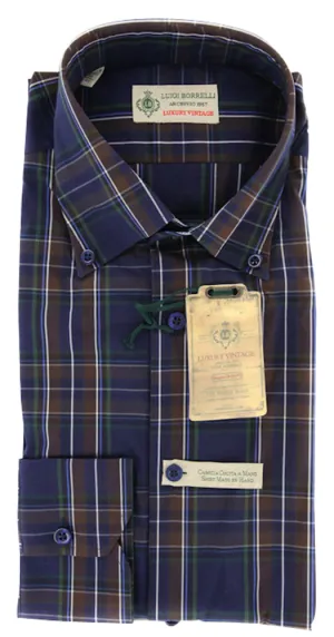 Luigi Borrelli Navy Blue Shirt - Extra Slim