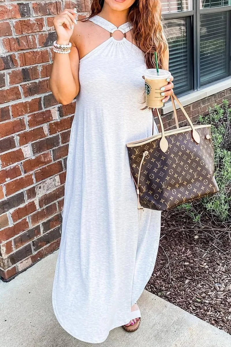 lusailstore - halter maxi dresses