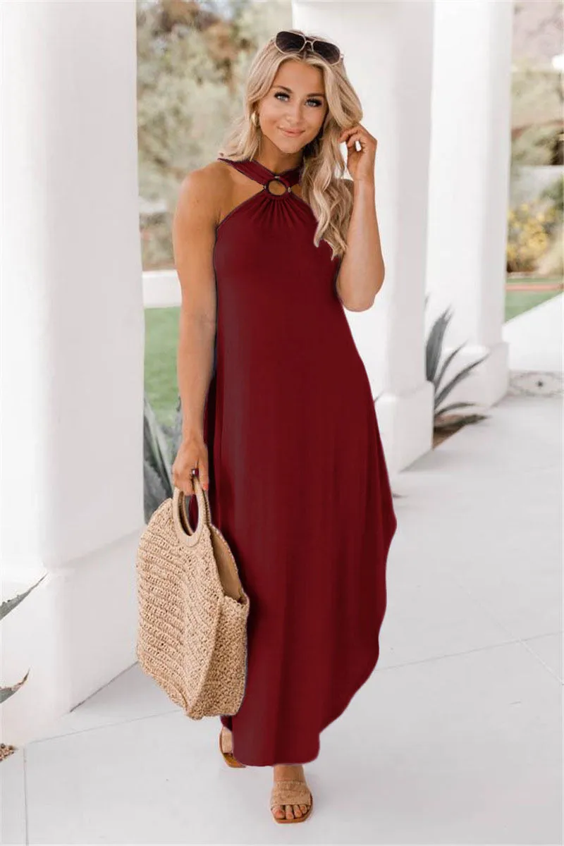 lusailstore - halter maxi dresses