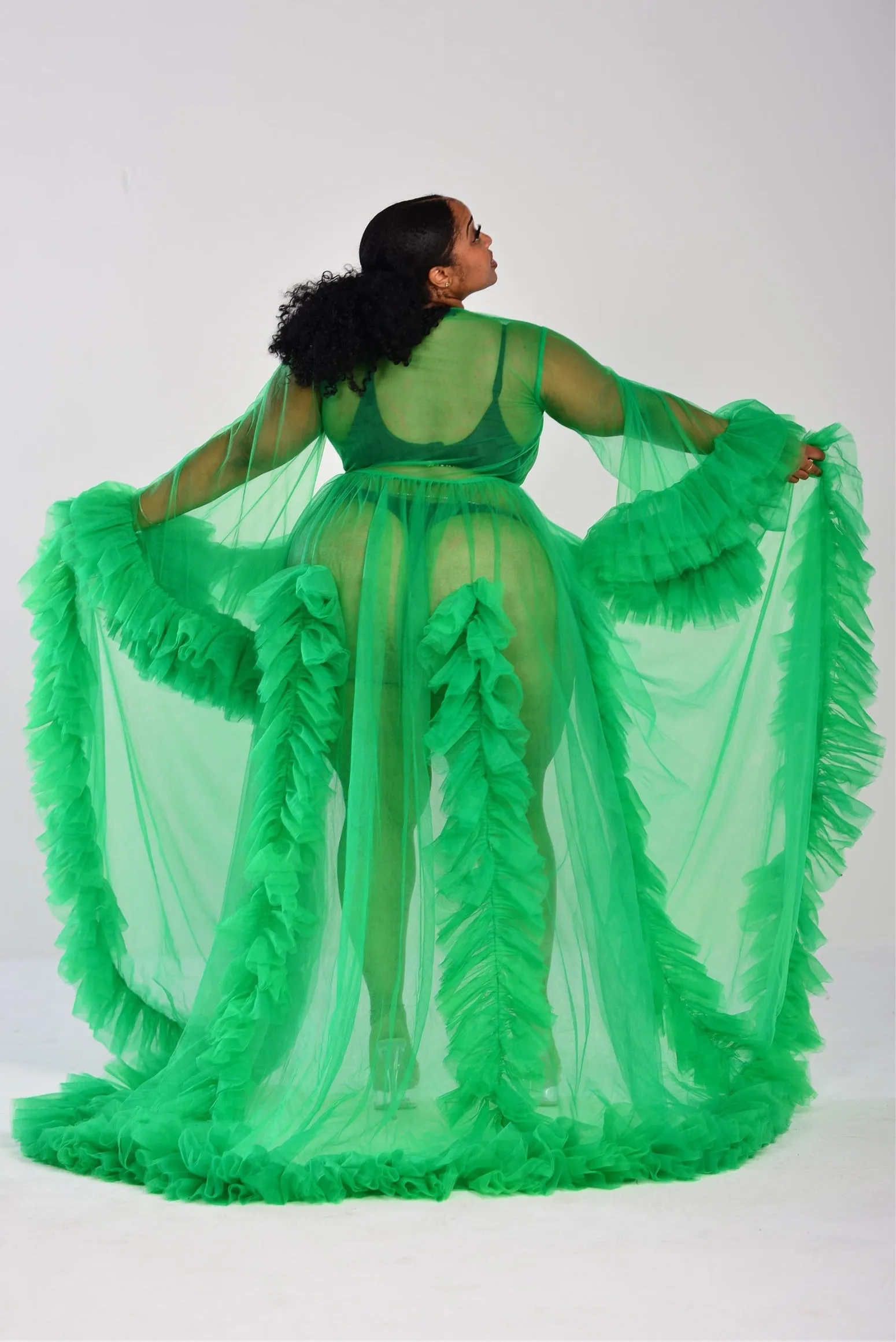Lush Green Tulle Dress