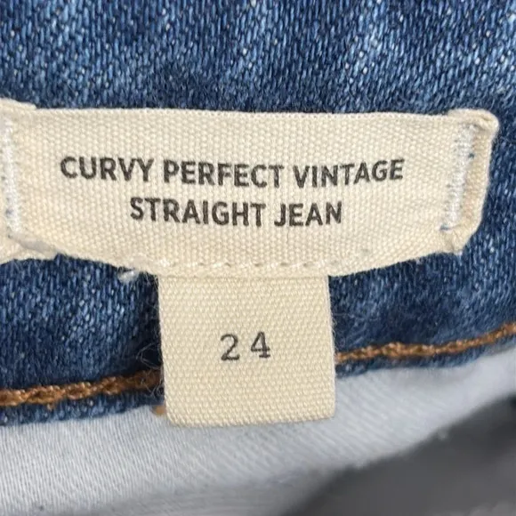 Madewell Curvy Perfect Vintage Straight Jeans - NWOT - Size 24