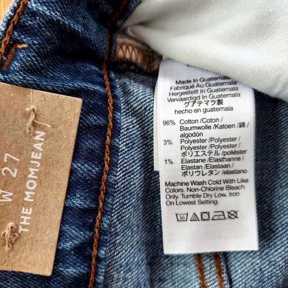 Madewell The Mom Jean Super High Rise Tapered Leg Ankle Jeans Size 27
