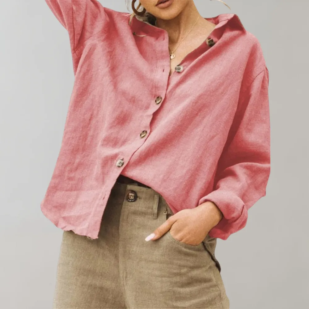 Magdalena | - Women's casual loose lapel blouse