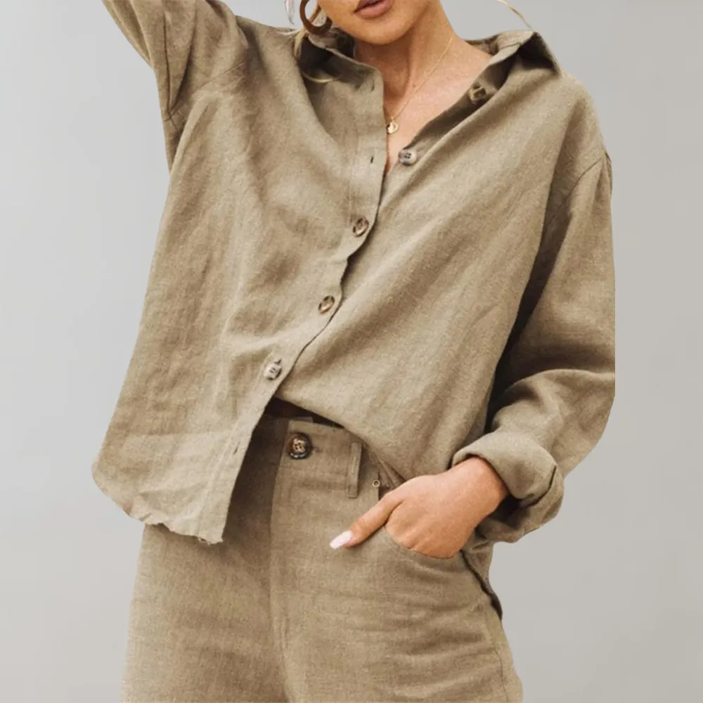 Magdalena | - Women's casual loose lapel blouse