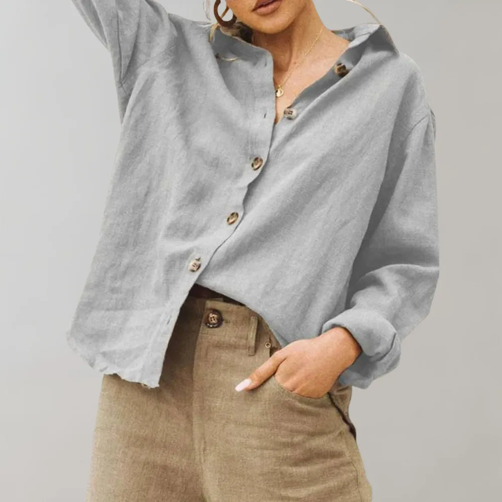 Magdalena | - Women's casual loose lapel blouse