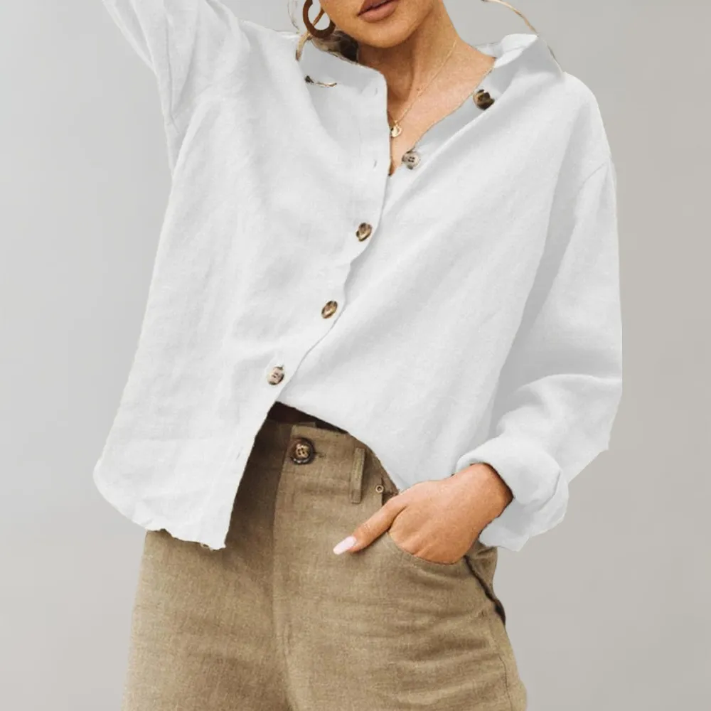 Magdalena | - Women's casual loose lapel blouse